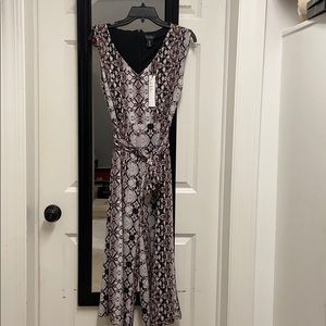 Nicole Miller snakeskin crop jumpsuit size 2 NWT